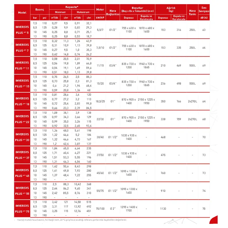 DALGAKIRAN INVERSYS PLUS PM 5 Deposuz Vidalı Hava Kompresörü