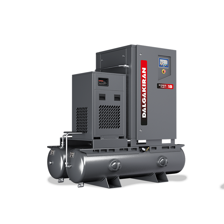 Dalgakıran Inversys Plus PM Serisi Tank + Kurutucu İnvertörlü Vidalı Kompresör
