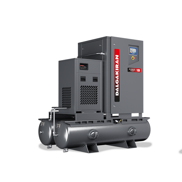 Dalgakıran Inversys Plus PM Serisi Tank + Kurutucu İnvertörlü Vidalı Kompresör