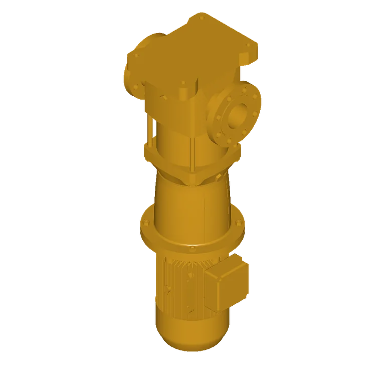 Lowara 46SV2/2AG055T resmî CAD teknik görünümü; ürün fotoğrafı değildir