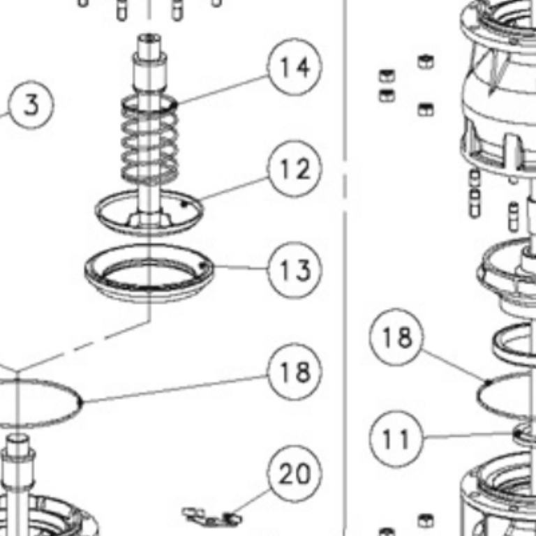 LOWARA 769680190 CONICAL VALVE C80TVS96A 4308 Vana