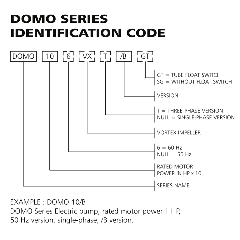LOWARA DOMO 10VX 0,75 kW AISI304 GÖVDELİ VORTEKS ÇARKLI DALGIÇ DRENAJ POMPASI