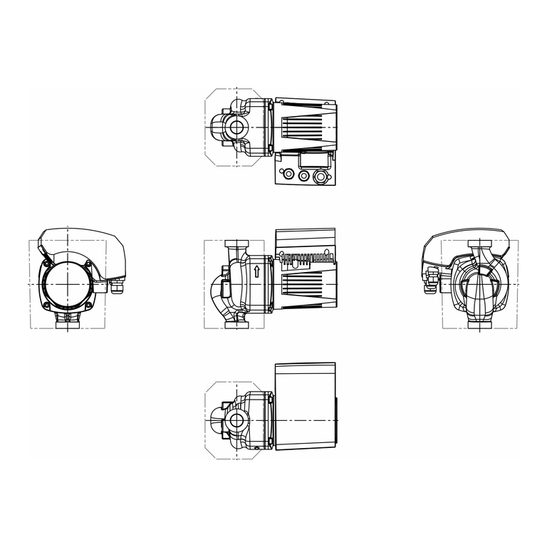 LOWARA ecocirc XL 25-80 PN 6/10 Elektronik Kontrollü Islak Rotorlu Sirkülasyon Pompası