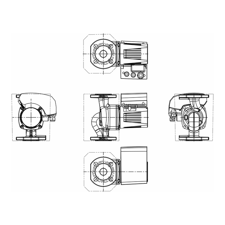 LOWARA ecocirc XL 32-100 F PN 6/10 Elektronik Kontrollü Islak Rotorlu Flanşlı Sirkülasyon Pompası