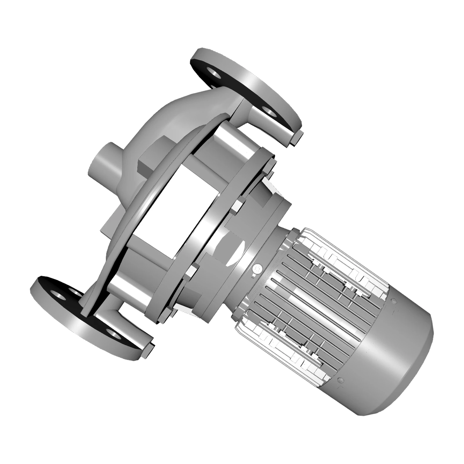 LOWARA LNEE 32-160/03/X45RCS4 0,37 kW Dört Kutuplu İn-line Sirkülasyon Pompası