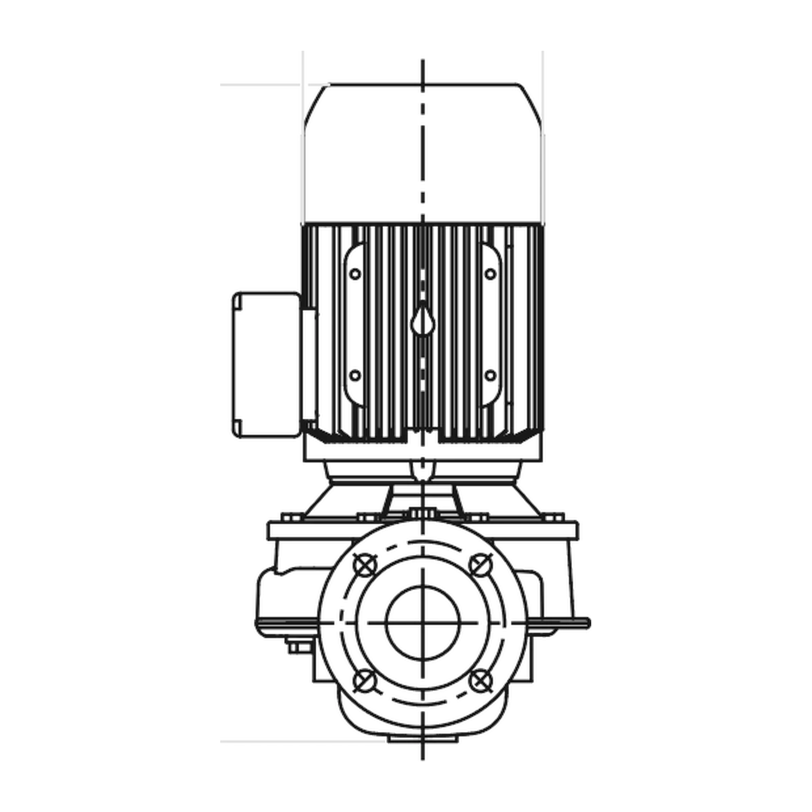 LOWARA LNEE 65-125/55/P25VCS4 5,5 kW İki Kutuplu İn-line Sirkülasyon Pompası
