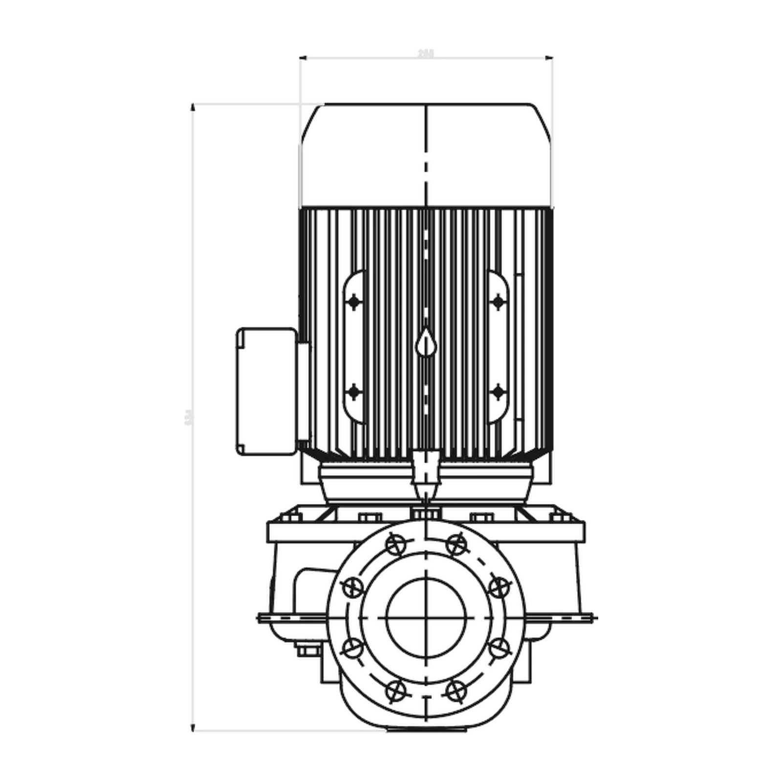 LOWARA LNEE 80-160/110/P25VCC4 11 kW İki Kutuplu İn-line Sirkülasyon Pompası