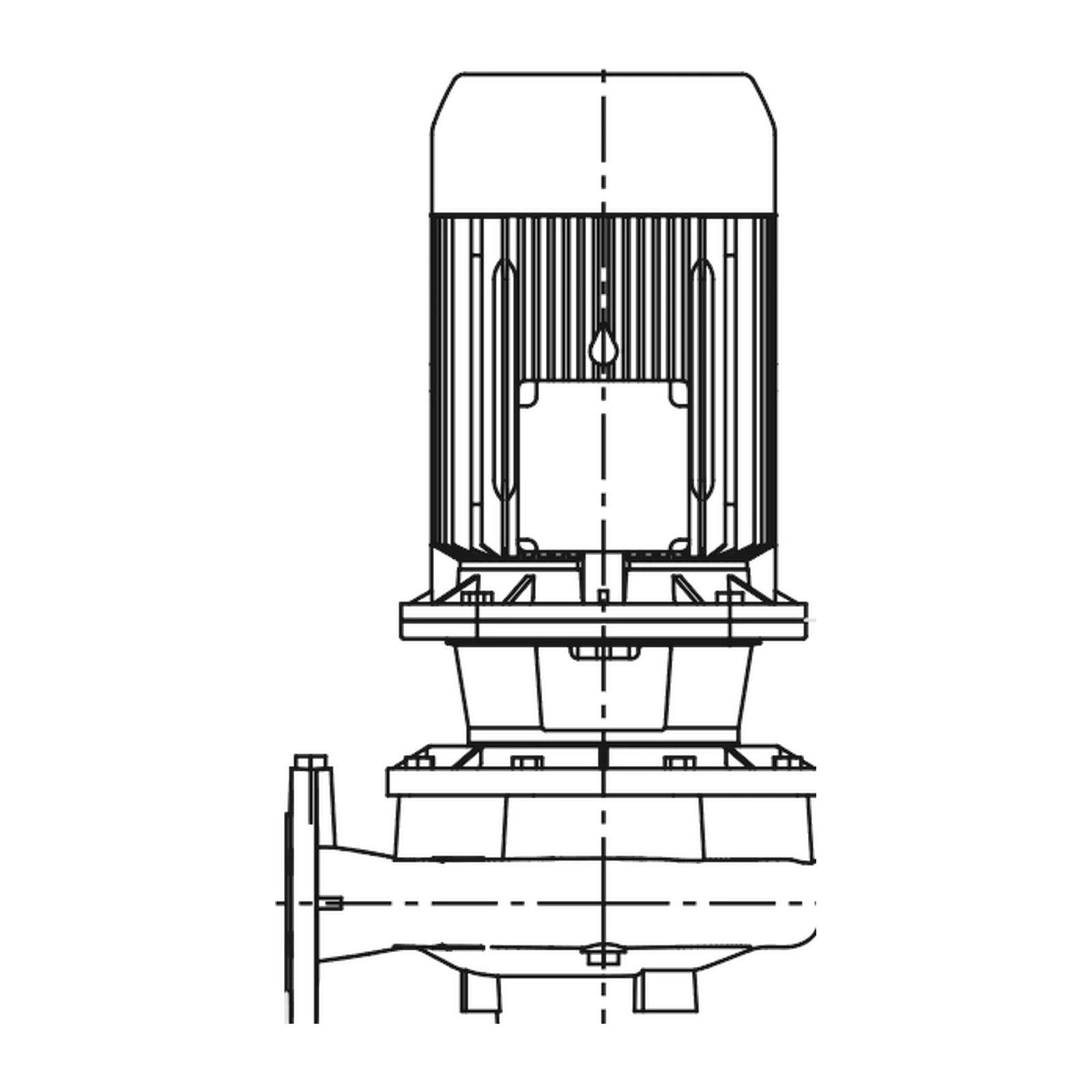 LOWARA LNES 80-250/55A/P45VCC4 5,5 kW Dört Kutuplu Rijit Kaplinli İn-line Pompa