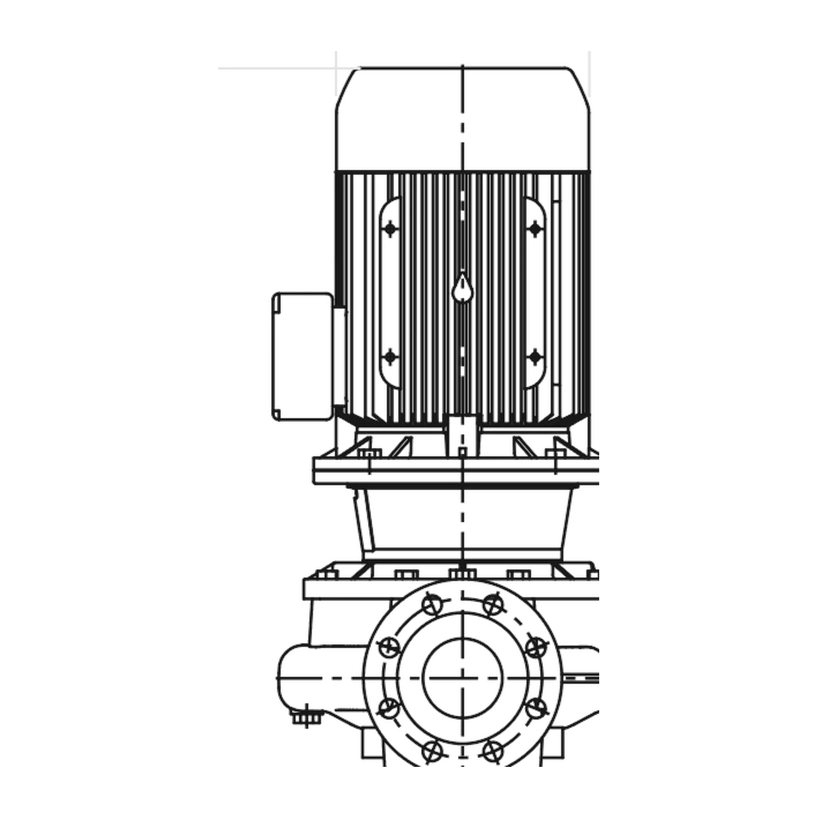LOWARA LNES 80-250/55A/P45VCC4 5,5 kW Dört Kutuplu Rijit Kaplinli İn-line Pompa