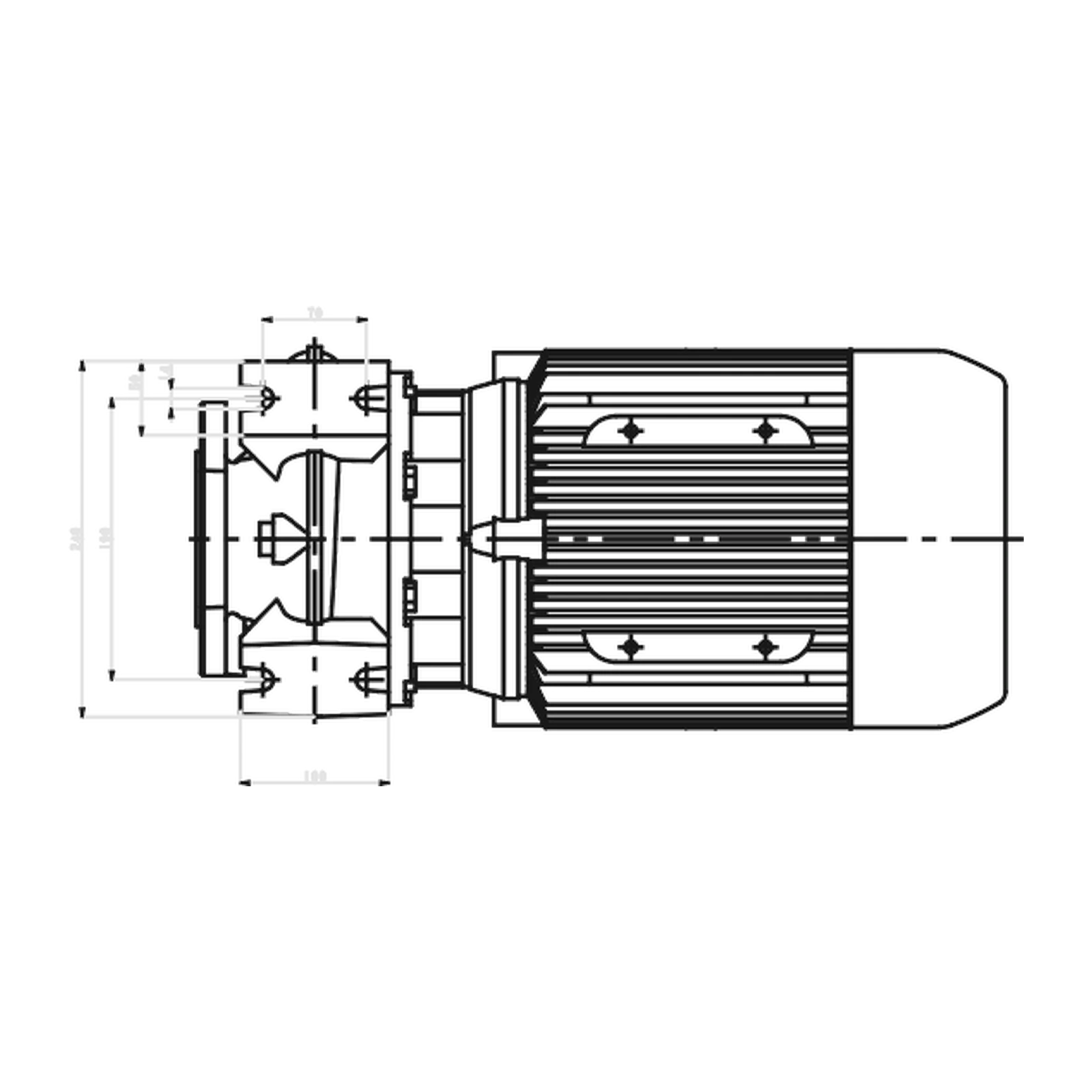 LOWARA NSCE 40-160/75/P25VCS4 7,5 kW İki Kutuplu Döküm Gövdeli Yatay Monoblok Santrifüj Pompa