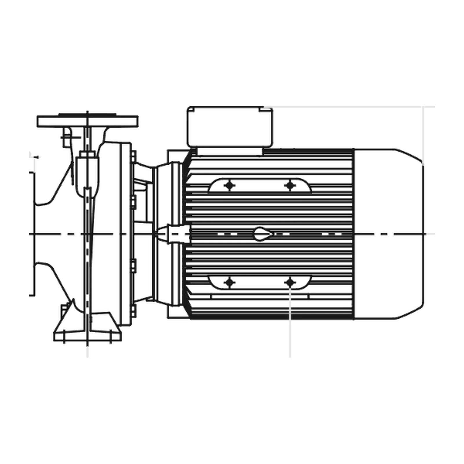 LOWARA NSCE 40-200/92/P25VCS4 9,2 kW İki Kutuplu Döküm Gövdeli Yatay Monoblok Santrifüj Pompa