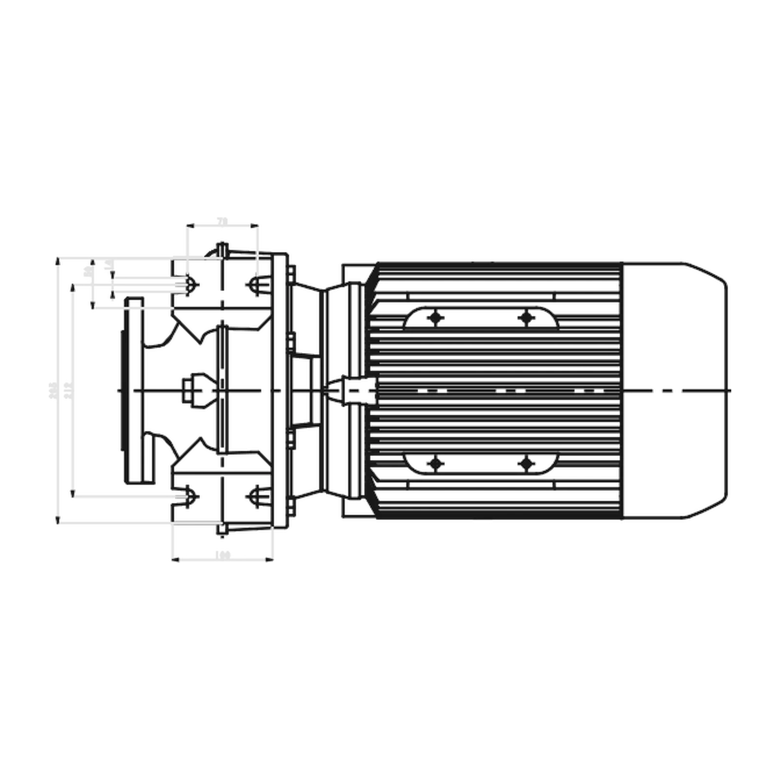 LOWARA NSCE 40-200/92/P25VCS4 9,2 kW İki Kutuplu Döküm Gövdeli Yatay Monoblok Santrifüj Pompa