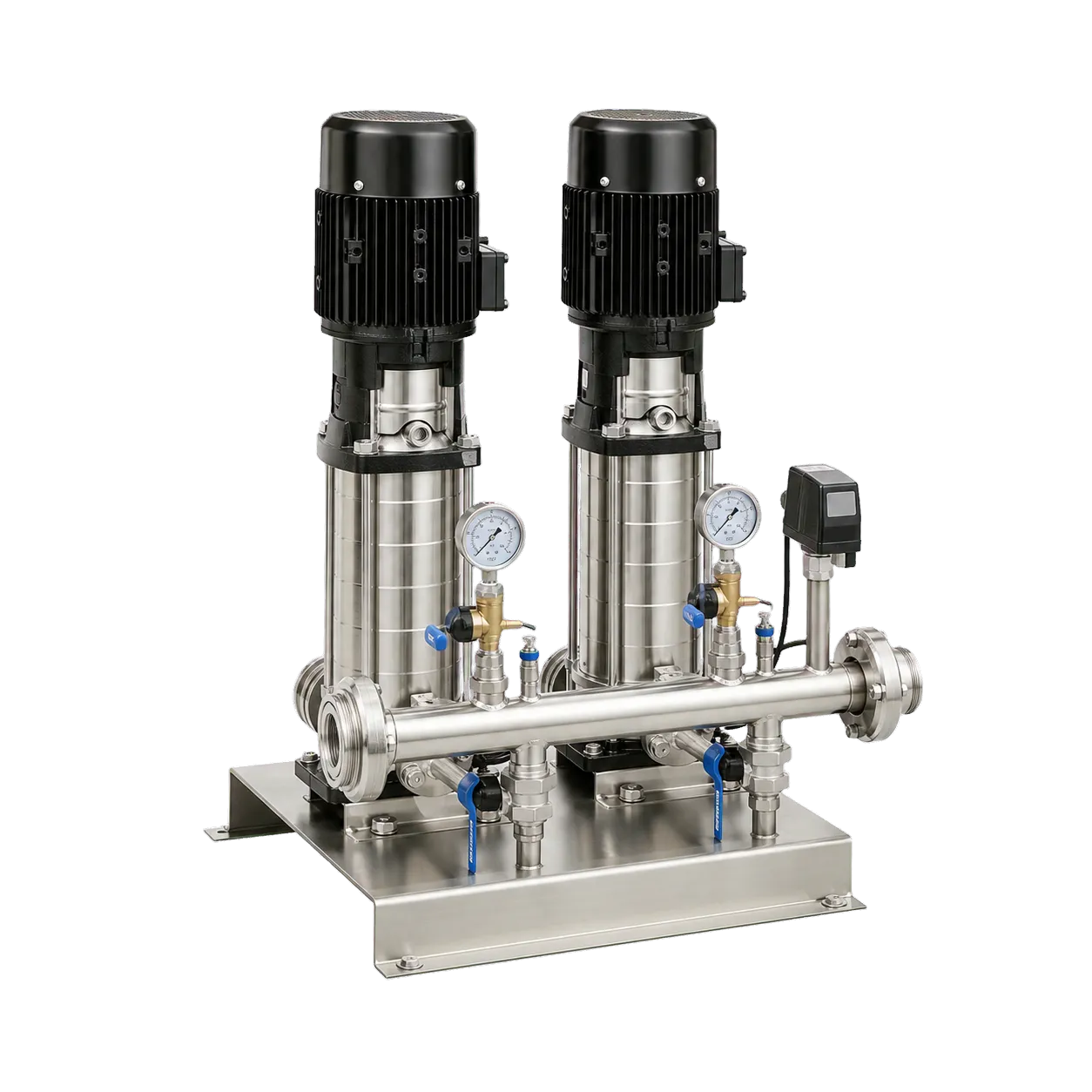 STANDART TH-2xCDLF 20/6 7,5 kW 2 POMPALI SABİT DEVİRLİ KOMPLE AISI304 PASLANMAZ KULLANIM SUYU HİDROFORU
