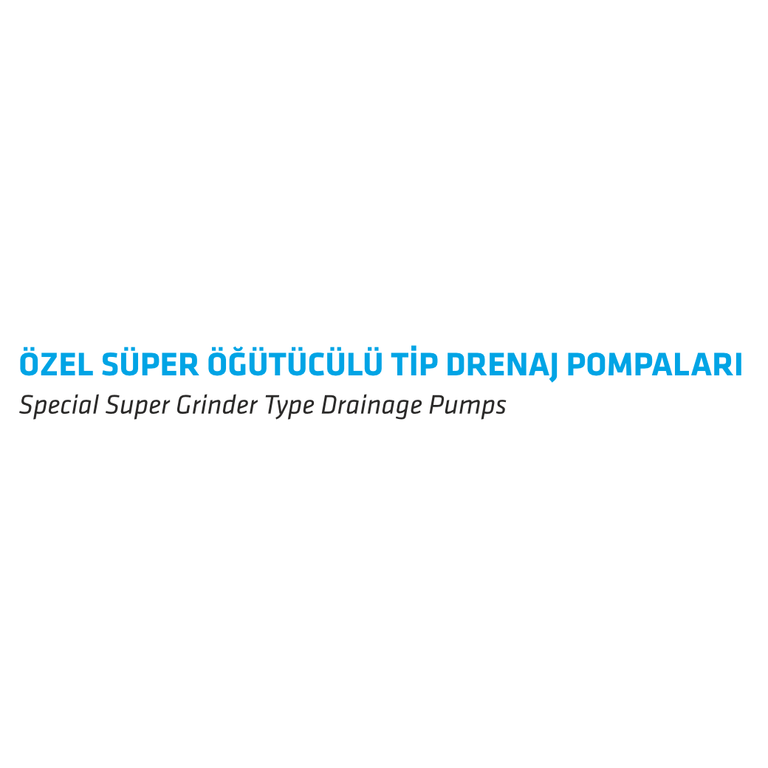 Water Sound WS-94 Özel Süper Öğütücülü Tip Drenaj Pompası