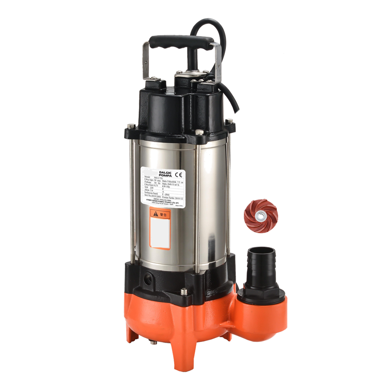 WS-981 AÇIK ÇARKLI PARÇALAYICILI KİRLİ SU DRENAJ POMPASI
